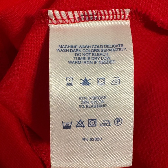 Chic Red Midi Dress Lands End 14 Christmas Valentine’s Day! - Picture 5 of 6